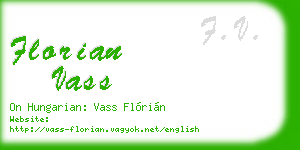 florian vass business card