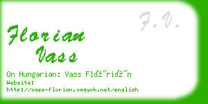 florian vass business card